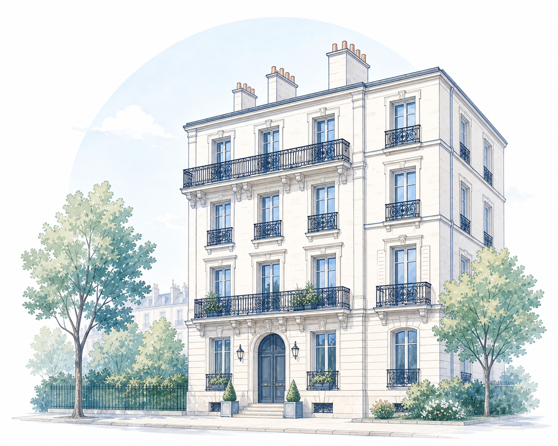 Immeuble locatif illustré