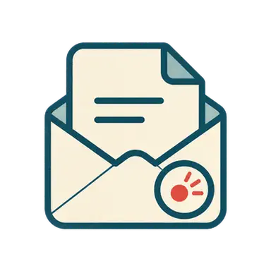Enveloppe contenant le message locataire